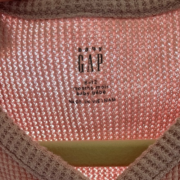 *3 for 10* Baby gap pink waffle knit  footless sleeper - Picture 3 of 4